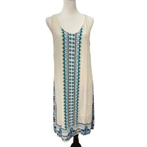 Luxology Cream Midi Boho Crochet dress size 8